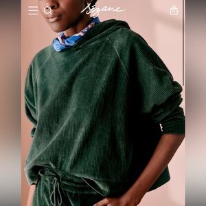 Sezane Mary Sweatshirt Organic Cotton Corduroy size S.